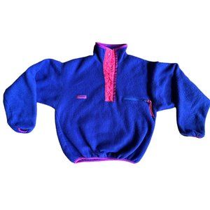 Vintage Columbia Sportswear Womens Small Radial Sleeve Fleece‎ Purple Snap USA